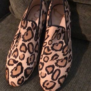 Sam Edelman leopard pony hair loafers 10